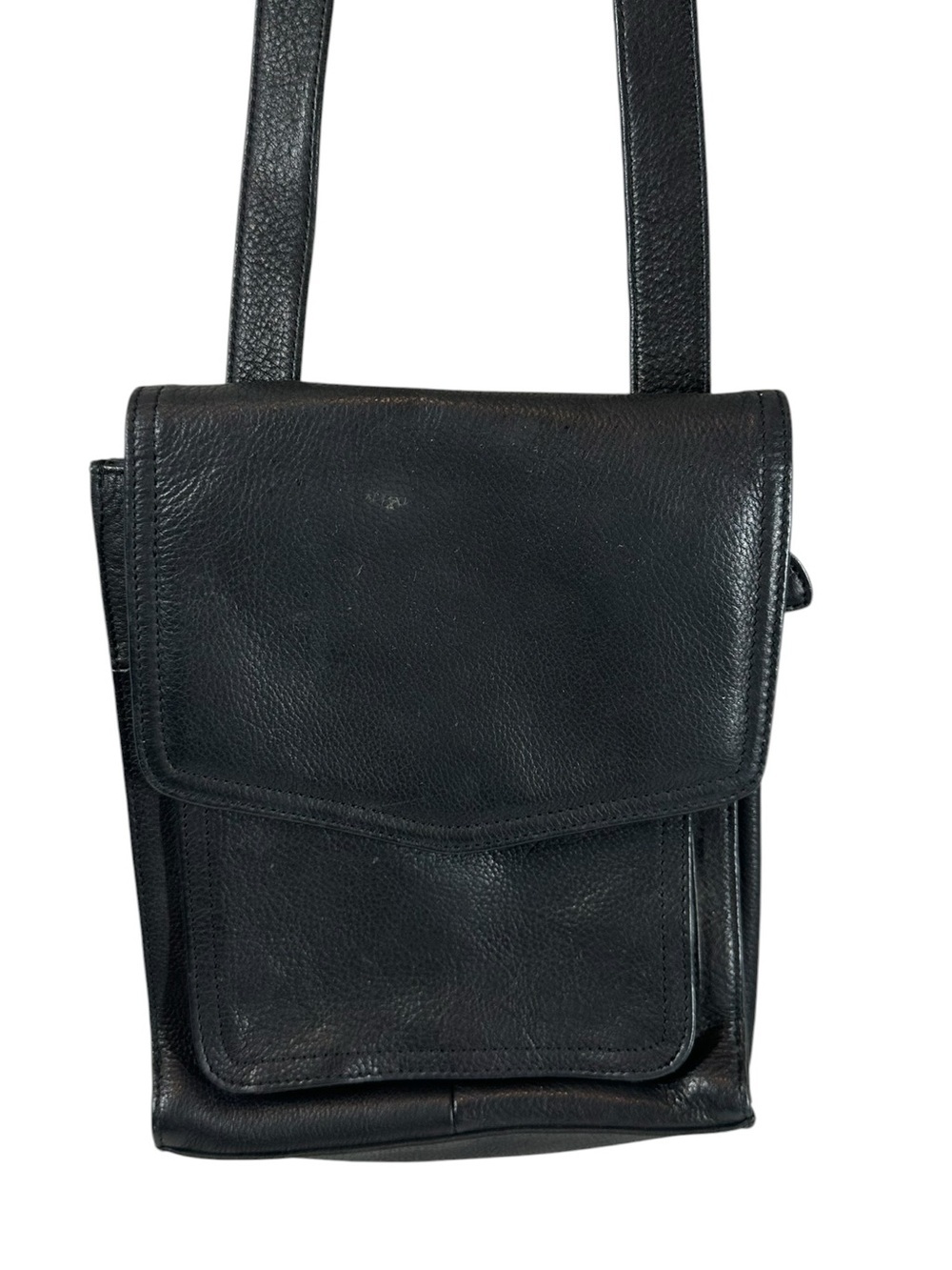 FOSSIL Black Pebbled Leather Cossbody Purse #75082